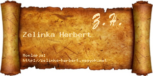 Zelinka Herbert névjegykártya
